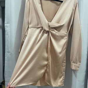 Size small gold long sleeve mini dress